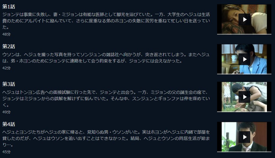 迷路　U-NEXT　話数